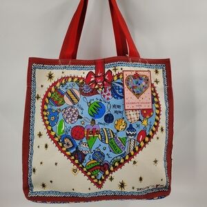 NWT Brighton Celebrate Holiday Christmas Large Tote Bag Canvas Bag Sealed